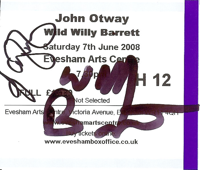 John Otway & Wild Willy Barrett Ticket